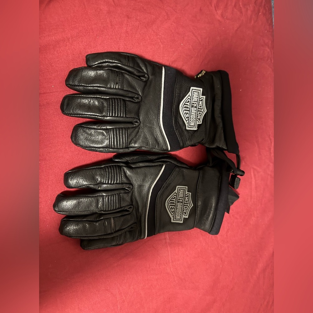 Harley-Davidson Black Riding Gloves with Knuckle Padding